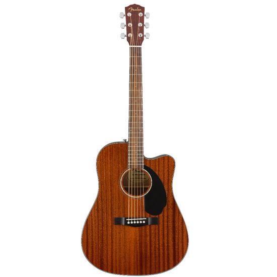 Violão Fender Elétrico De Aço CD60SCE Dreadnought Tampo Sólido Cor Mahogany