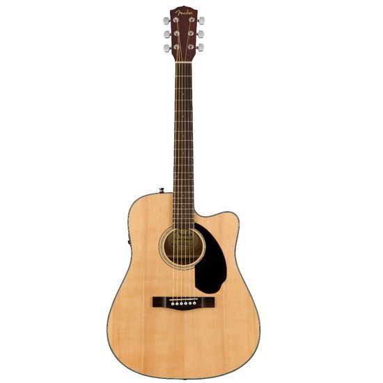 Violão Fender Elétrico De Aço CD60SCE  Dreadnought Tampo Sólido Cor Natural