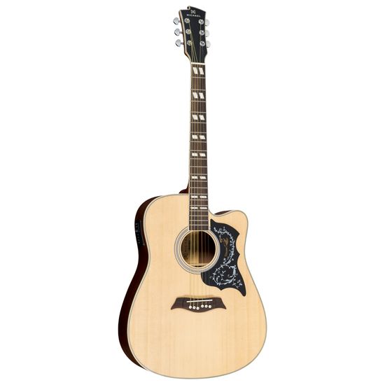 Violão Michael Elétrico De Aço VM925DTC Galaxy Cor Satin Natural