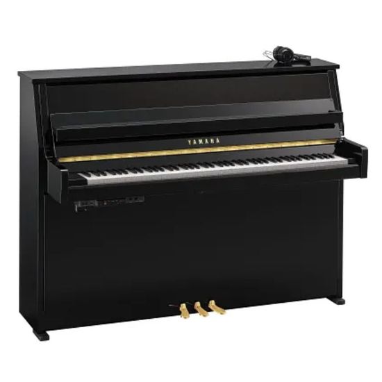 Piano Acústico Vertical Yamaha Silent B10 SC3 PE Cor Preto Polido