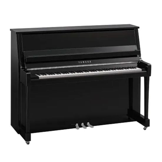 Piano Acústico Vertical Yamaha B20 PEC Cor Preto Polido Cromado