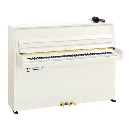 Piano Acústico Vertical Yamaha Silent B10 SC3 PWH Cor Branco Polido