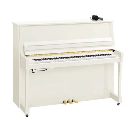 Piano Acústico Vertical Yamaha Silent B30 SC3 PWH Cor Branco Polido