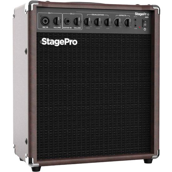 Amplificador StagePro A60 Acústico Para Violão 60 Watts