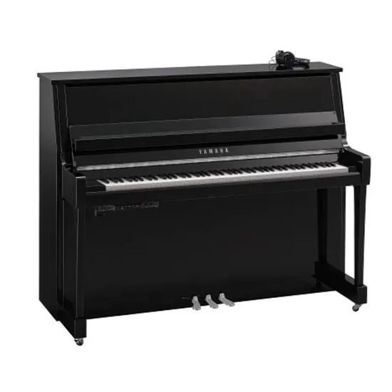 Piano Acústico Vertical Yamaha B20 SC3 PEC SILENT Preto Polido Cromado