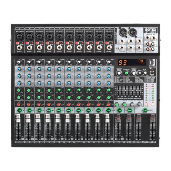 Mesa de Som Sotex SP1002UX 10 Canais Bivolt