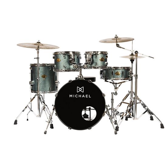 Bateria Acústica Michael DML420 Legacy Cor Sparkle Marine Blue