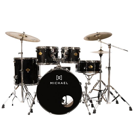 Bateria Acústica Michael DML422 Legacy Cor Sparkle Black