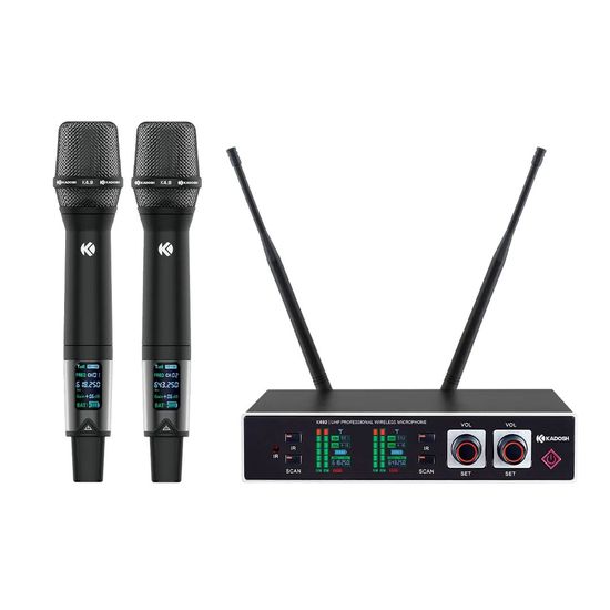 Microfone Kadosh K492M Duplo De Mão Sem Fio