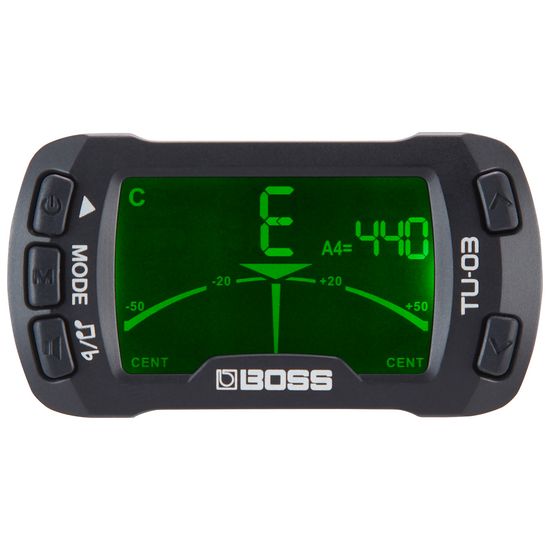 Afinador Boss TU03 Cromático Com Clip Para Instrumentos Musicais