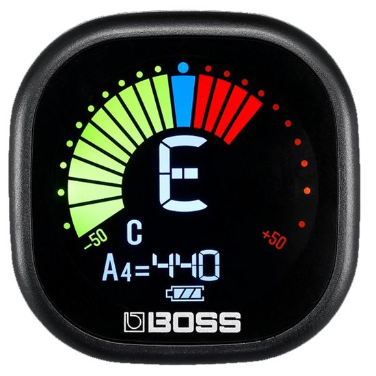 Afinador Boss TU05 Cromático Recarregável Com Clip Para Instrumentos Musicais