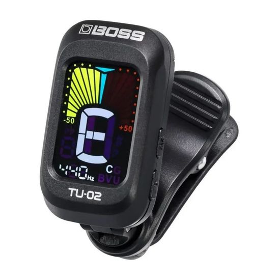 Afinador Boss TU02 Cromático Com Clip Para Instrumentos Musicais