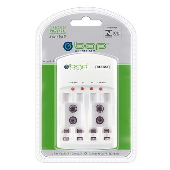 Carregador Bap BAP550 Energy Para Pilhas e Baterias
