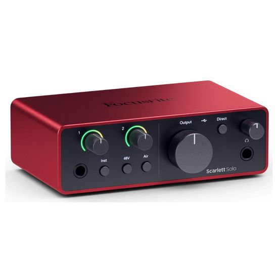 Interface De Áudio Focusrite 4TH Generation Scarlett Solo Com USB