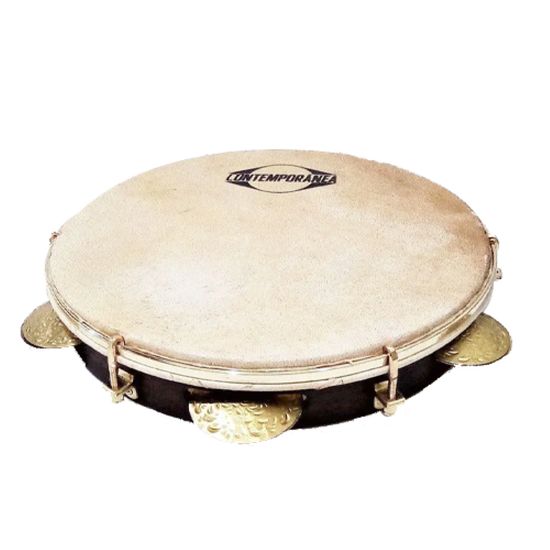 Pandeiro 10' de Fórmica Preta com Afinação Dupla Conteporânea Pandeiro 10' de Fórmica Preta com Afinação Dupla Conteporânea