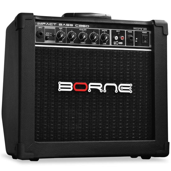 Amplificador Para Contra Baixo Combo Borne Impact Bass CB60 Preto