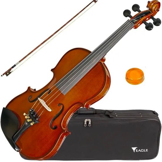 Violino Eagle VE144 4/4 Com Arco de Madeira e Estojo Térmico