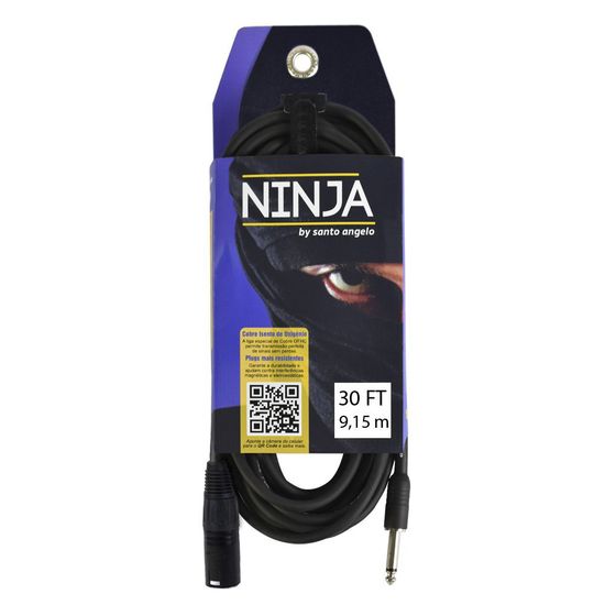 Cabo Microfone Santo Angelo Ninja NM - P10/XLR 30FT/9,15 Metros Cabo Microfone Santo Angelo Ninja NM - P10/XLR 30FT/9,15 Metros