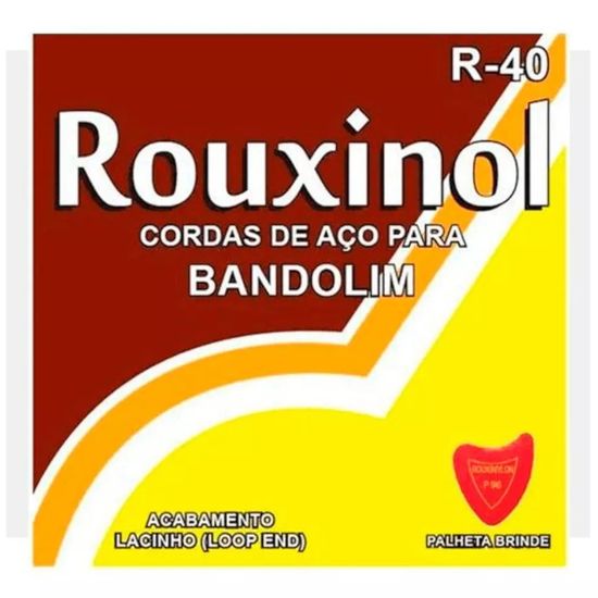 Encordoamento Rouxinol para Bandolim Aço R40 0.10” Com Palheta