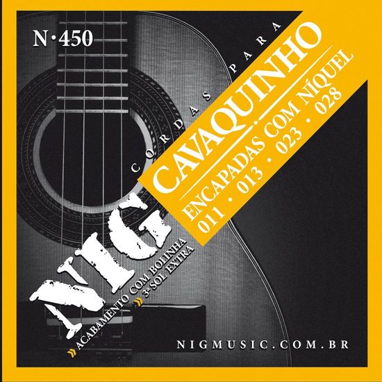 Encordoamento Cavaquinho NIG N-450 .011-.028 - Com Bolinha - Níquel