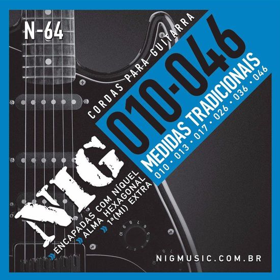 Encordoamento Guitarra Nig N-64 .010-.046 - Níquel